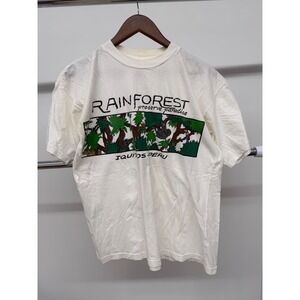 Vintage Peru Rainforest T Shirt White Size Medium